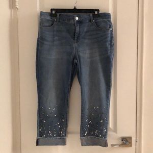 Chico’s beaded jeans